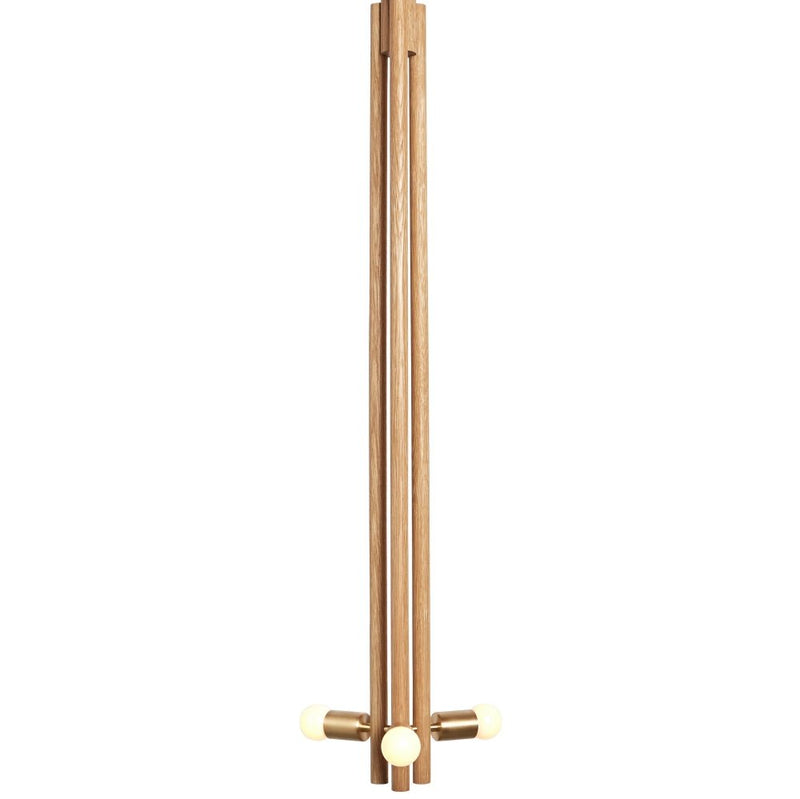 Lodge Pendant - Workstead - Pendants - Natural Oak - Hewn Brass - HORNE