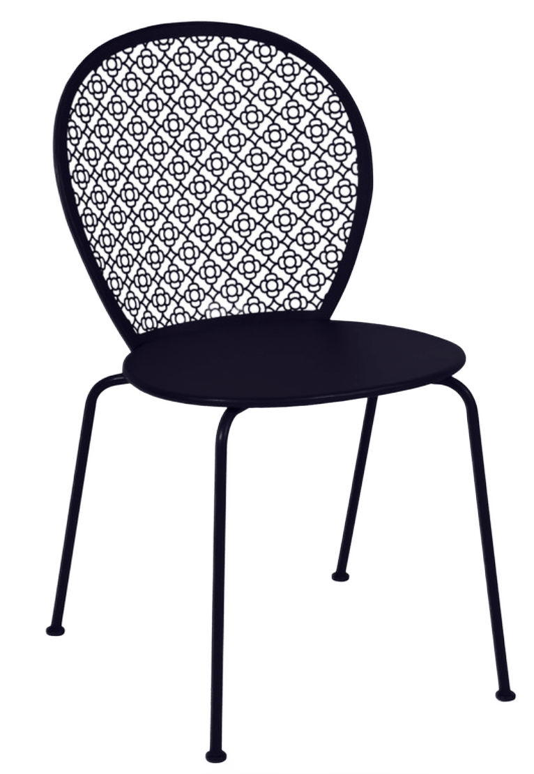 Lorette Side Chair - Set of 2 - Fermob - Outdoor Furniture - Black Cherry - HORNE