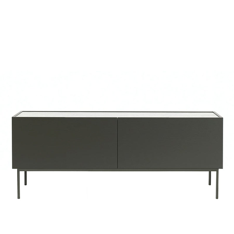LUC 160 Sideboard With 2 Drawers - Marble Top - Asplund - Sideboards + Cabinets - White Stained Oak - P2 - Carrara Marble - White - 15 - HORNE