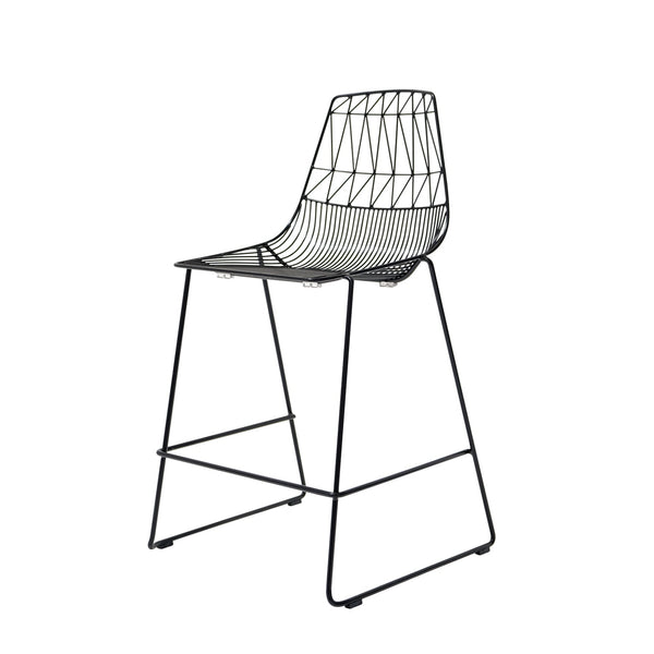 Lucy Stacking Counter Stool - Set of 2 - Bend Goods - Outdoor Furniture - Black - No Seat Pad - HORNE