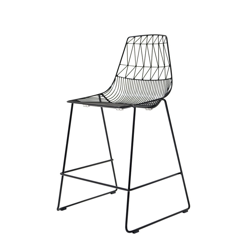 Lucy Stacking Counter Stool - Set of 2 - Bend Goods - Outdoor Furniture - Black - No Seat Pad - HORNE