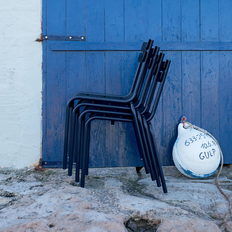 Luxembourg Stacking Side Chair - Set of 2 - Fermob - Outdoor Furniture - Acapulco Blue - HORNE