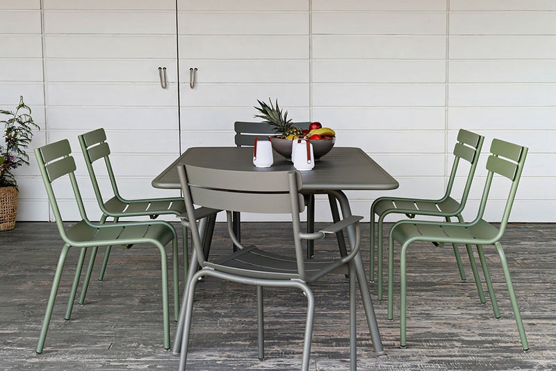 Luxembourg Stacking Side Chair - Set of 2 - Fermob - Outdoor Furniture - Acapulco Blue - HORNE