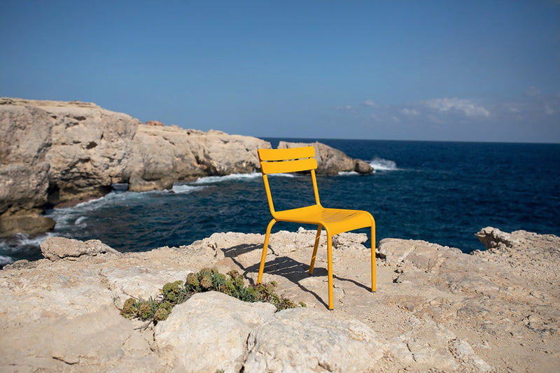 Luxembourg Stacking Side Chair - Set of 2 - Fermob - Outdoor Furniture - Acapulco Blue - HORNE