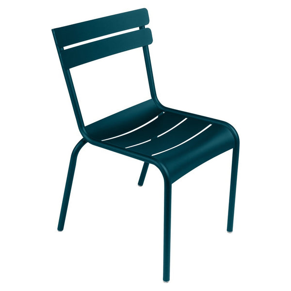 Luxembourg Stacking Side Chair - Set of 2 - Fermob - Outdoor Furniture - Acapulco Blue - HORNE