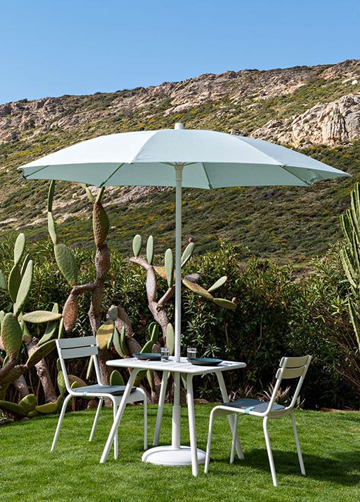 Luxembourg Stacking Side Chair - Set of 4 - Fermob - Outdoor Furniture - Acapulco Blue - HORNE