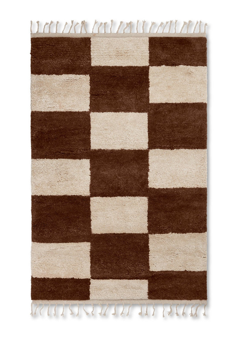 Mara Knotted Rug - Ferm Living  Rugs - Large - Bright Blue/ Off - White - HORNE