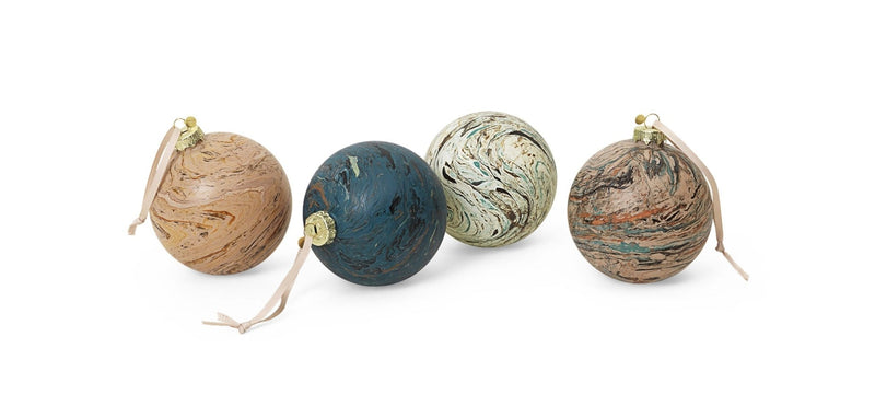 Marble Baubles - Set of 4 - Ferm Living - Art + Objects - HORNE