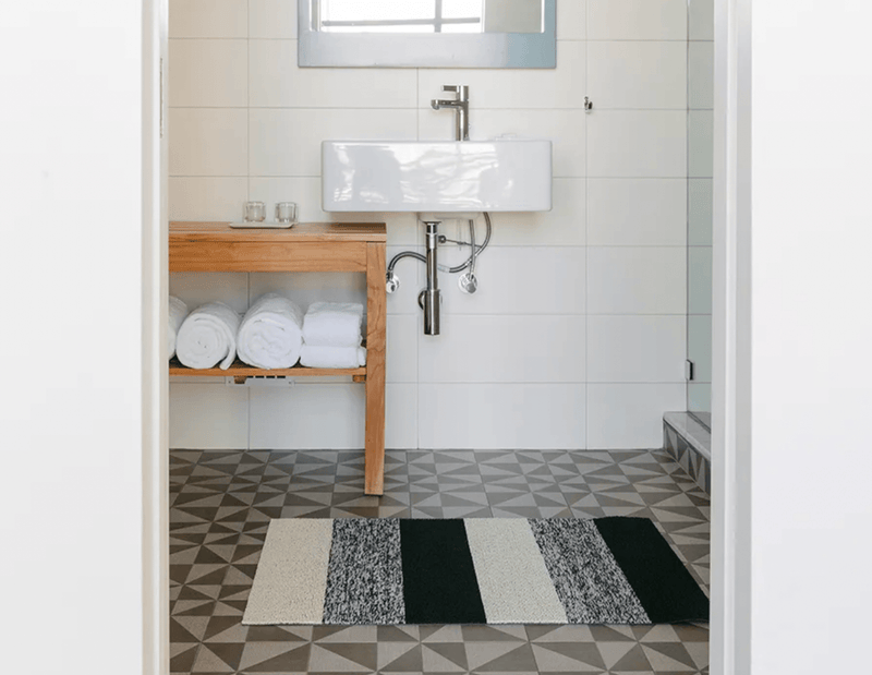 Marbled Stripe Shag Rug - Chilewich - Rugs - Bay Blue - Doormat - HORNE