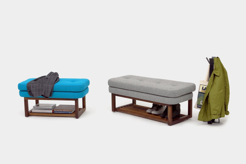 Melinda Bench 48 - With Shelf - Artless - Stools + Benches + Ottomans - Berry Red - HORNE