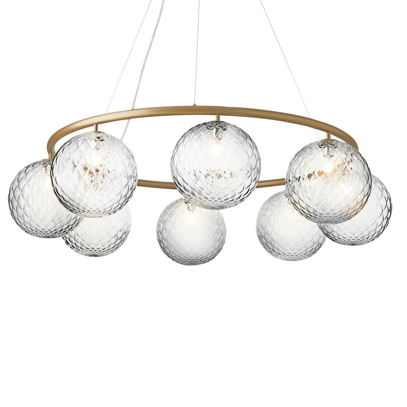 Miira 8 Circular Pendant - Nuura - Pendants - Dark Bronze/Opal White - HORNE