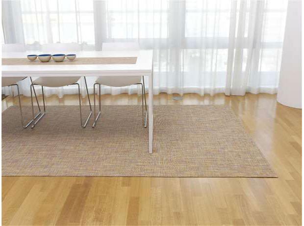 Mini Basketweave Floor Mat - Chilewich Rugs - Scarlet - Small - HORNE