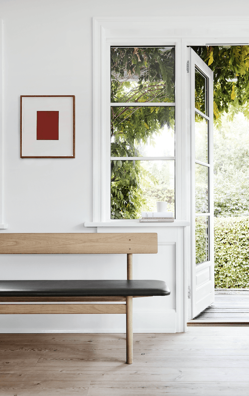 Mogensen Bench - Black Lacquered Oak - Fredericia - Stools + Benches + Ottomans - HORNE