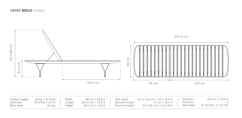 MOLO Sunbed - HOUE - Outdoor Furniture - HORNE