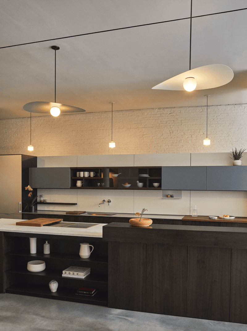 Myrna Hanging Pendant Light - Glass and Brass