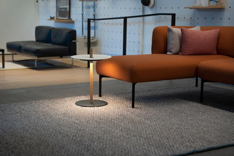 Nivél Pedestal - Pablo Designs - Floor Lamps - White Oak - Black - HORNE