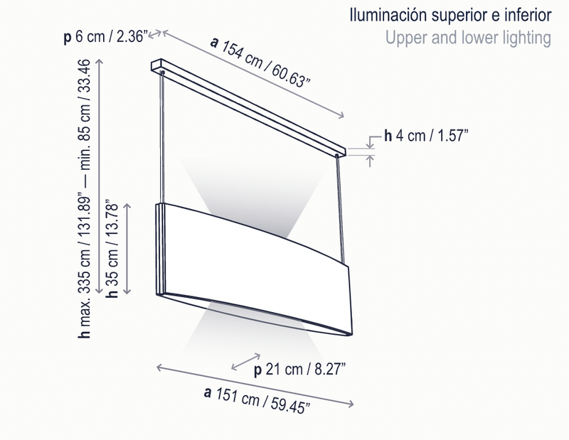 Noren S/151 LED Dimmable Pendant - Bover - Pendants - Direct Light Only - Dark Grey - HORNE