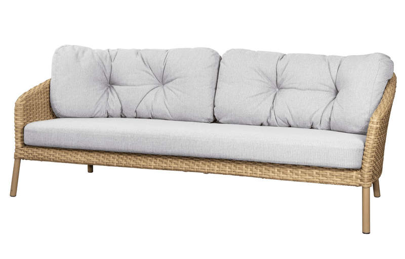 Ocean Large 3 - Seater Sofa - Cane Line - Outdoor Furniture - Natural - Dark Grey Wove - HORNE