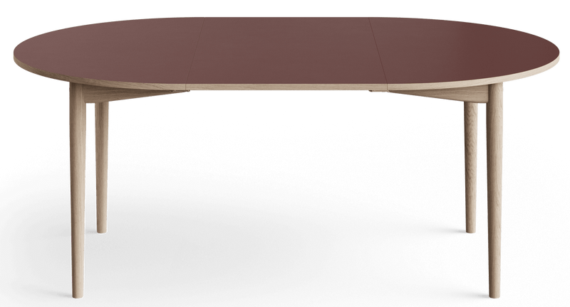 Oma Extendable Dining Table - Eikund - Tables - No Extension - Soaped Oak - White Fenix/Oak Edge - HORNE