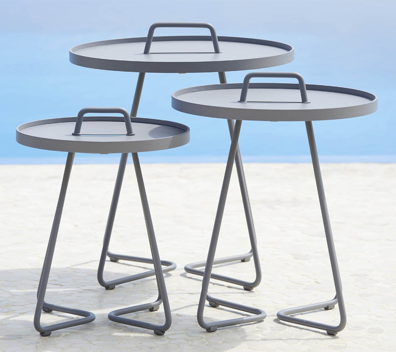 On The Move Side Table - Extra Small - Cane Line - Outdoor Furniture - Black - HORNE