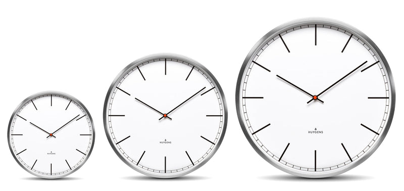 One35 Wall Clock - Stainless Steel - Huygens - Clocks - White Arabic - HORNE