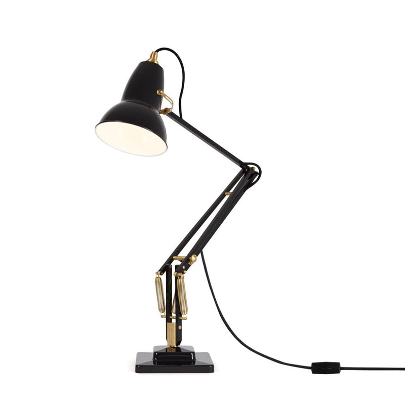 Original 1227 Brass Desk Lamp - Anglepoise - Table + Task - Elephant Grey - HORNE