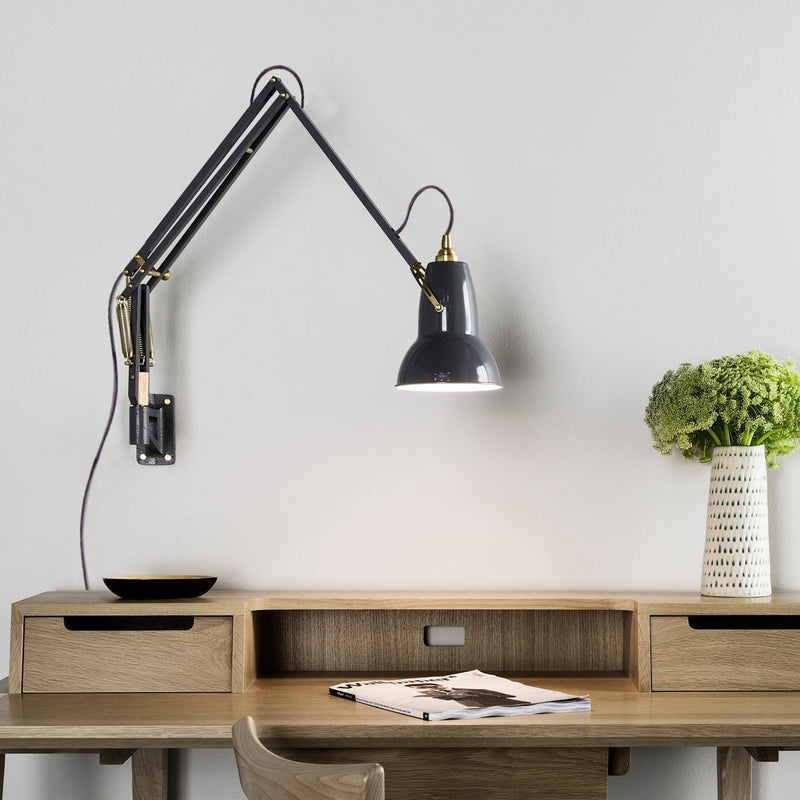 Original 1227 Brass Wall Mounted Lamp - Anglepoise - Wall Sconces - Jet Black - HORNE