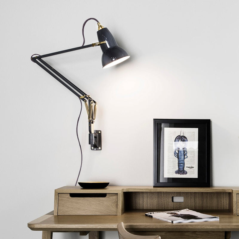 Original 1227 Brass Wall Mounted Lamp - Anglepoise - Wall Sconces - Jet Black - HORNE
