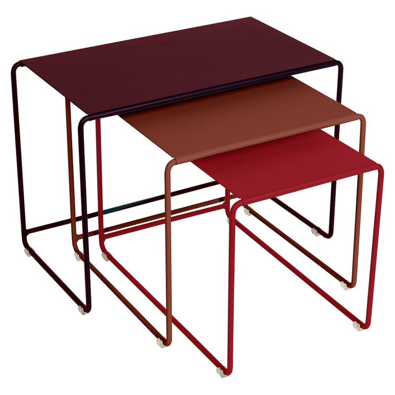 Oulala Nesting Tables - Set of 3 - Fermob - Outdoor Furniture - Floral Getaway - HORNE