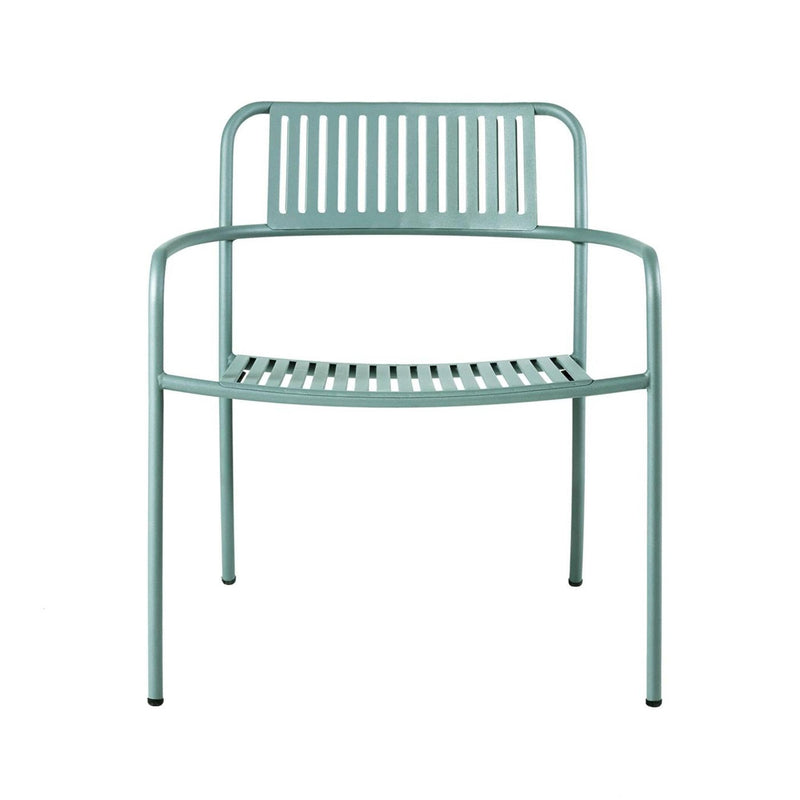 Outdoor Patio Slatted Lounge Armchair - Set of 2 - Tolix - Outdoor Furniture - Dark Grey - HORNE