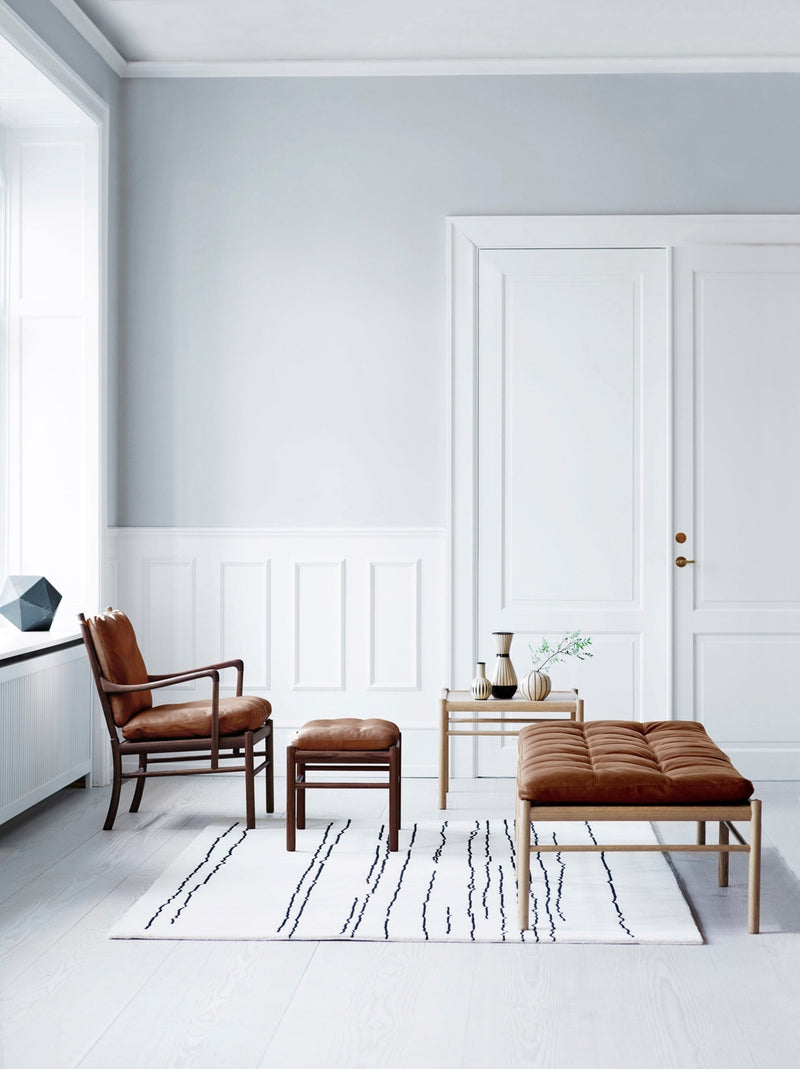 OW149F Colonial Foot Stool - Carl Hansen & Son - Stools + Benches + Ottomans - Soaped Oak/Thor 307 - HORNE