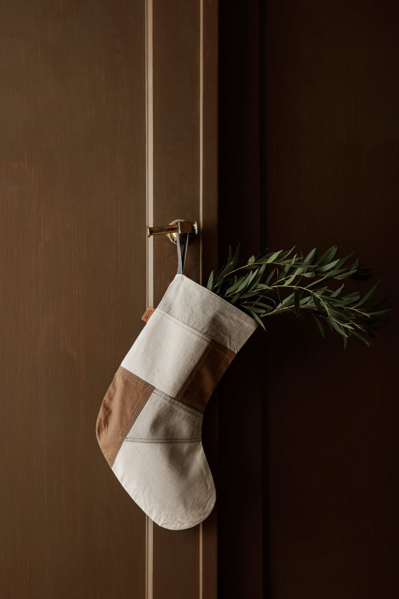Patchwork Christmas Stocking - Ferm Living - Art + Objects - Multi - HORNE