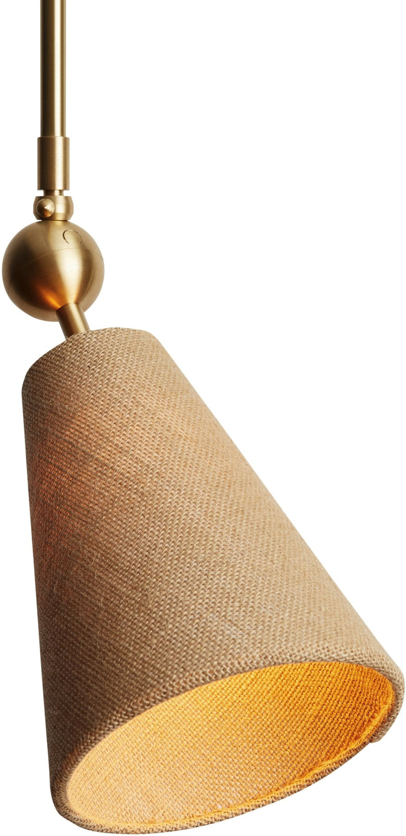 Pendolo Wall Sconce - Workstead Wall Sconces - Small - Natural Linen - Hewn Brass - HORNE