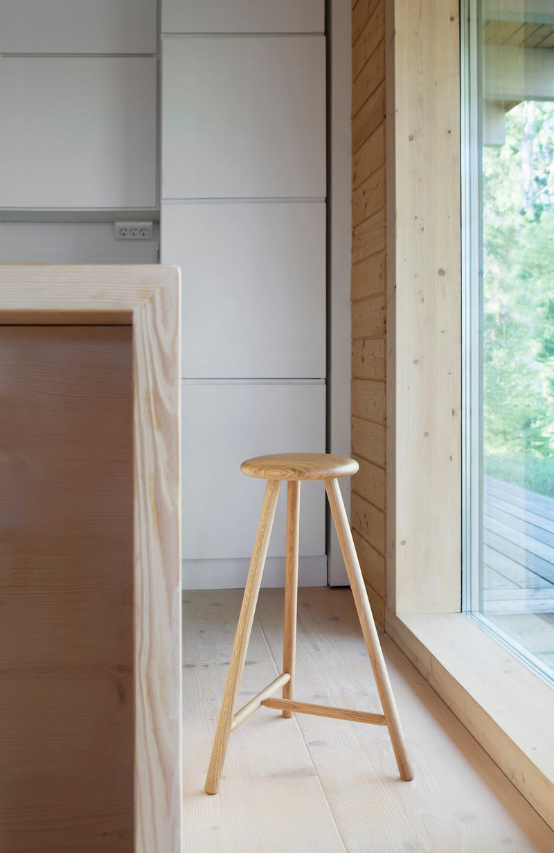 Perch Bar Stool - Nikari - Stools + Benches + Ottomans - Natural Oiled Oak - HORNE