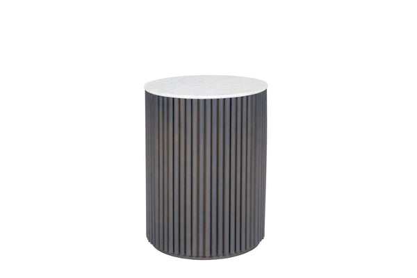 Petit Palais Side Table - Asplund Tables + Desks - White Stained Oak (PU2) - Small - Carrara Marble - HORNE