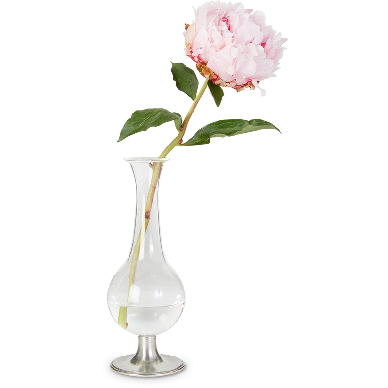 Pewter Footed Glass Vase - Match Pewter - Vases - HORNE
