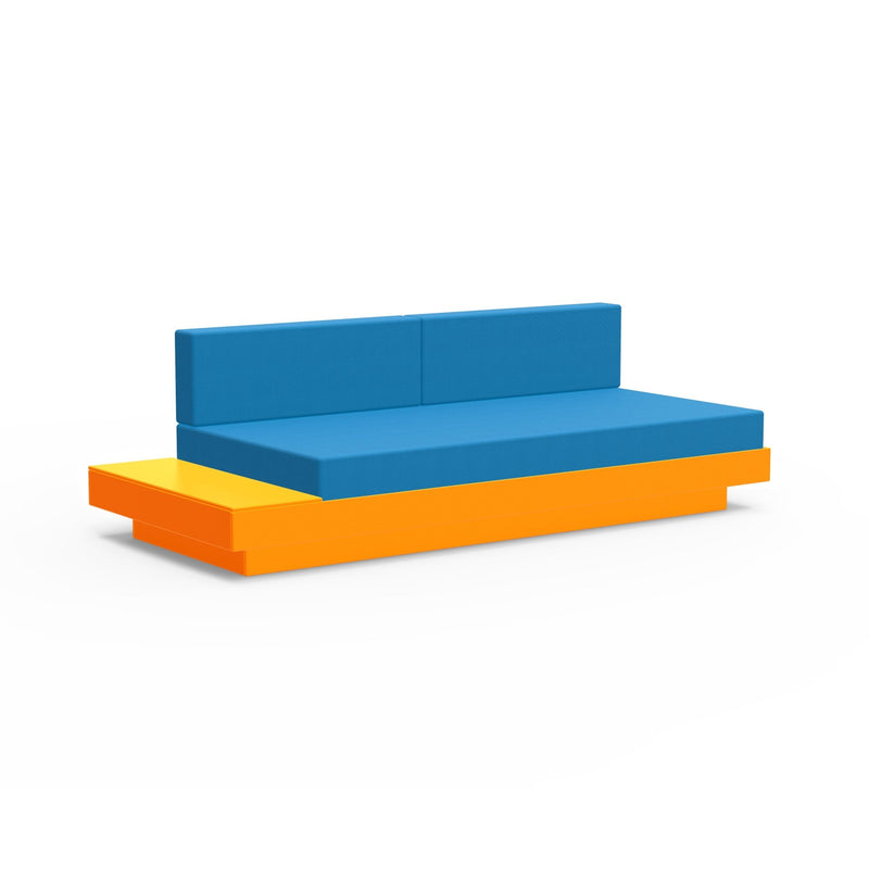 Platform One Sectional Sofa with Left/Right Table - Loll Designs - Outdoor Furniture - Black - Charcoal - HORNE