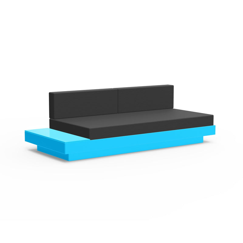 Platform One Sectional Sofa with Left/Right Table - Loll Designs - Outdoor Furniture - Black - Charcoal - HORNE