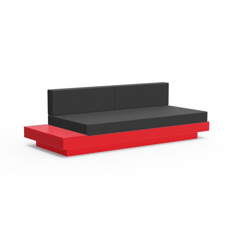 Platform One Sectional Sofa with Left/Right Table - Loll Designs - Outdoor Furniture - Black - Charcoal - HORNE