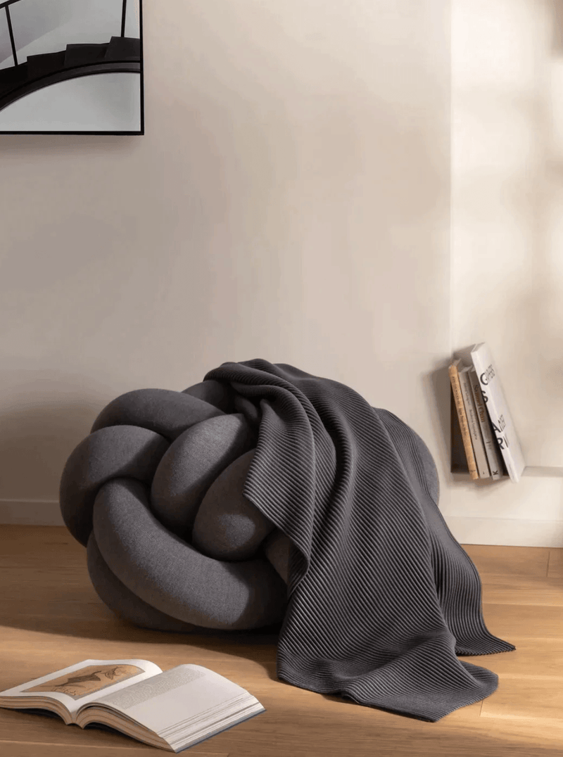 Pleece Throw - Design House Stockholm - Blankets + Throws + Pillows - Black - HORNE