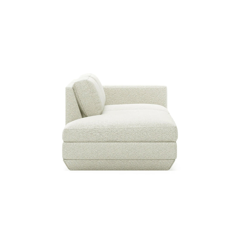 Podium Lounge Sofa: 2 - Seater - Gus* Modern - Sofas - Bayview Silver - Left Facing - HORNE