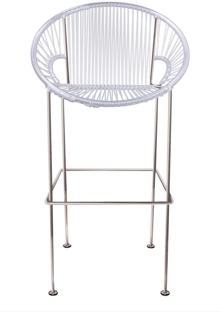 Puerto Stool - Chrome Frame - Set of 2 - Innit Designs - Stools + Benches + Ottomans - Blue - Bar Height - HORNE