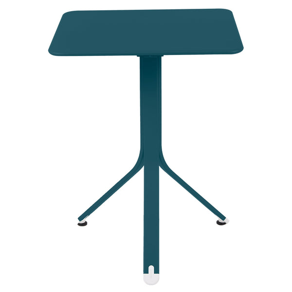 Resto Table 22.5" x 22.5" - Fermob - Outdoor Furniture - Acapulco Blue - HORNE