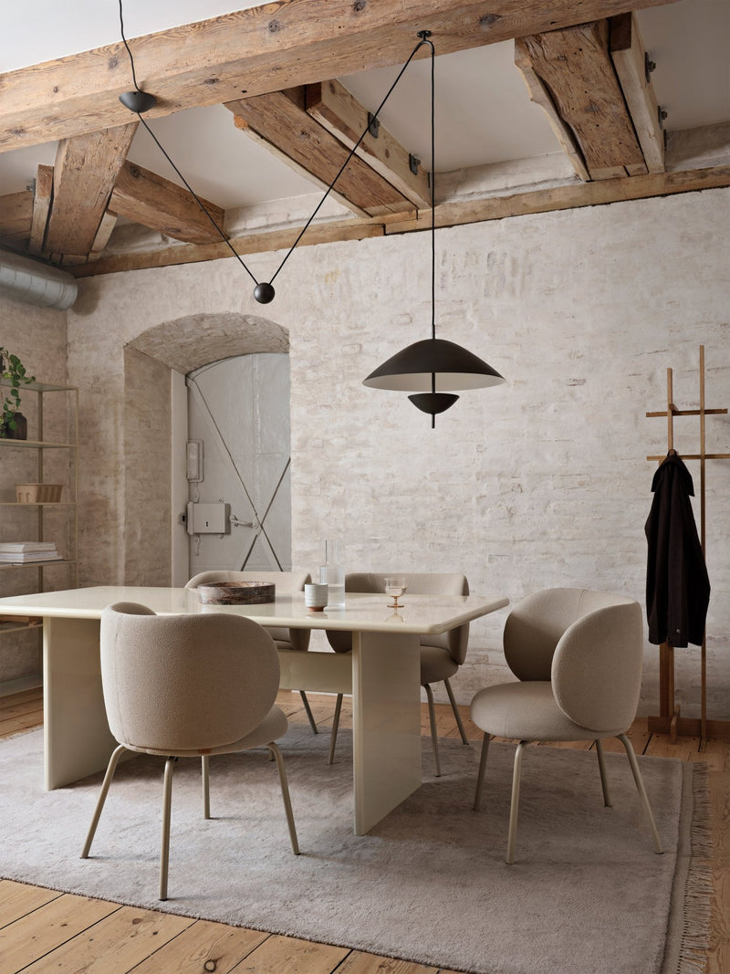 Rink Dining Table - Ferm Living - Tables - Small - Eggshell - HORNE