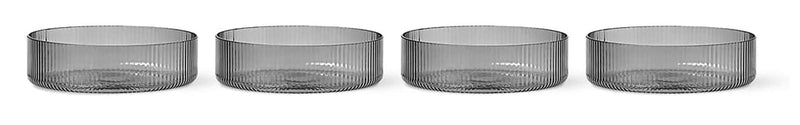 Ripple Serving Bowls - Set of 4 - Ferm Living - Serveware - Clear - HORNE