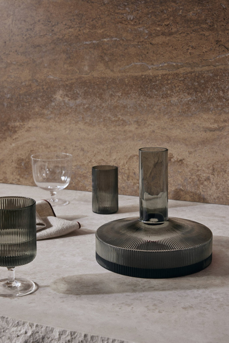 Ripple Wine Carafe - Ferm Living - Carafes + Pitchers - Clear - HORNE