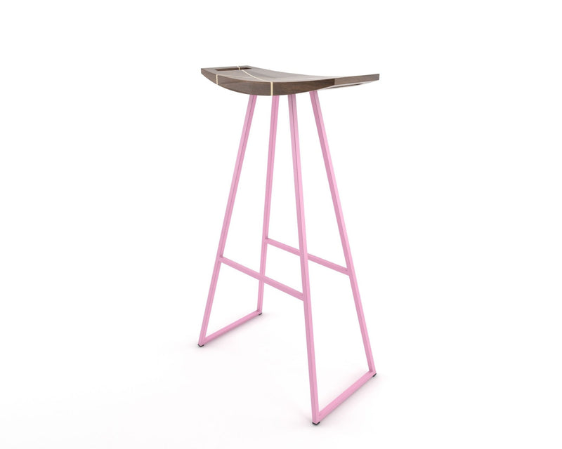 Roberts Bar Stool - Tronk - Stools + Benches + Ottomans - Walnut - Green - HORNE