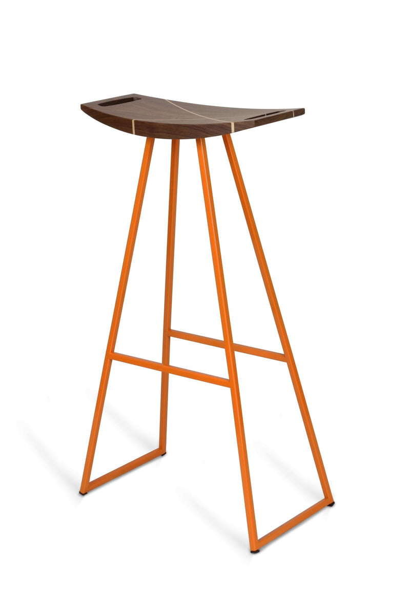 Roberts Bar Stool - Tronk - Stools + Benches + Ottomans - Walnut - Green - HORNE