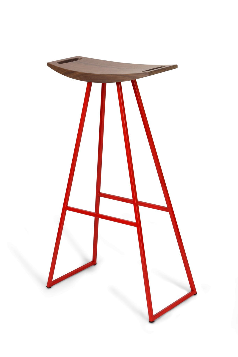Roberts Bar Stool - Tronk - Stools + Benches + Ottomans - Walnut - Green - HORNE