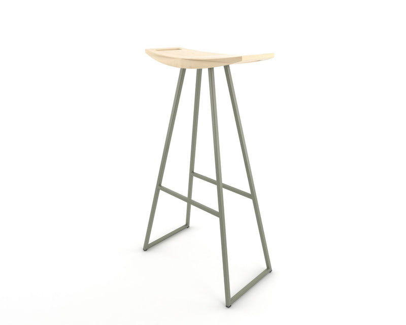 Roberts Bar Stool - Tronk - Stools + Benches + Ottomans - Walnut - Green - HORNE